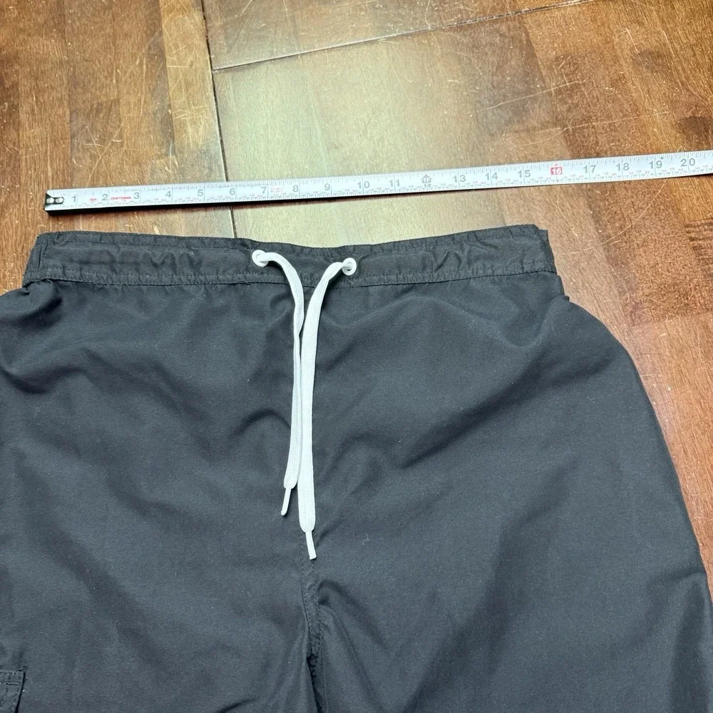 Disney Parks Mickey Mouse Black & White‎ Swim Trunks Mens Size L Elastic Shorts